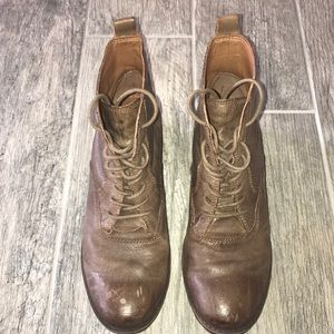 Lucky Brand Brown leather combat boots